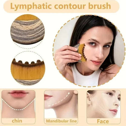 Elauria Beauty™ Étape Sculpt du Rituel Glow – Lymphatic Face Brush
