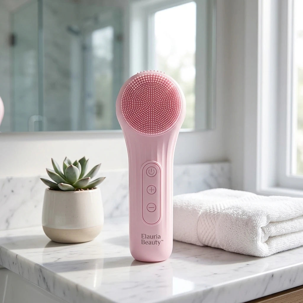 Elauria Beauty™ Étape Cleanse du Rituel Glow – Facial Cleansing Brush Sonique