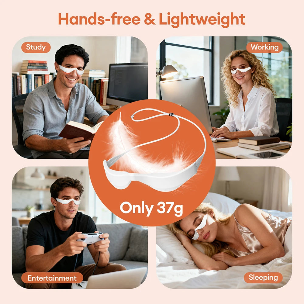 LED & EMS Eye Massager for Dark Circles & Puffiness