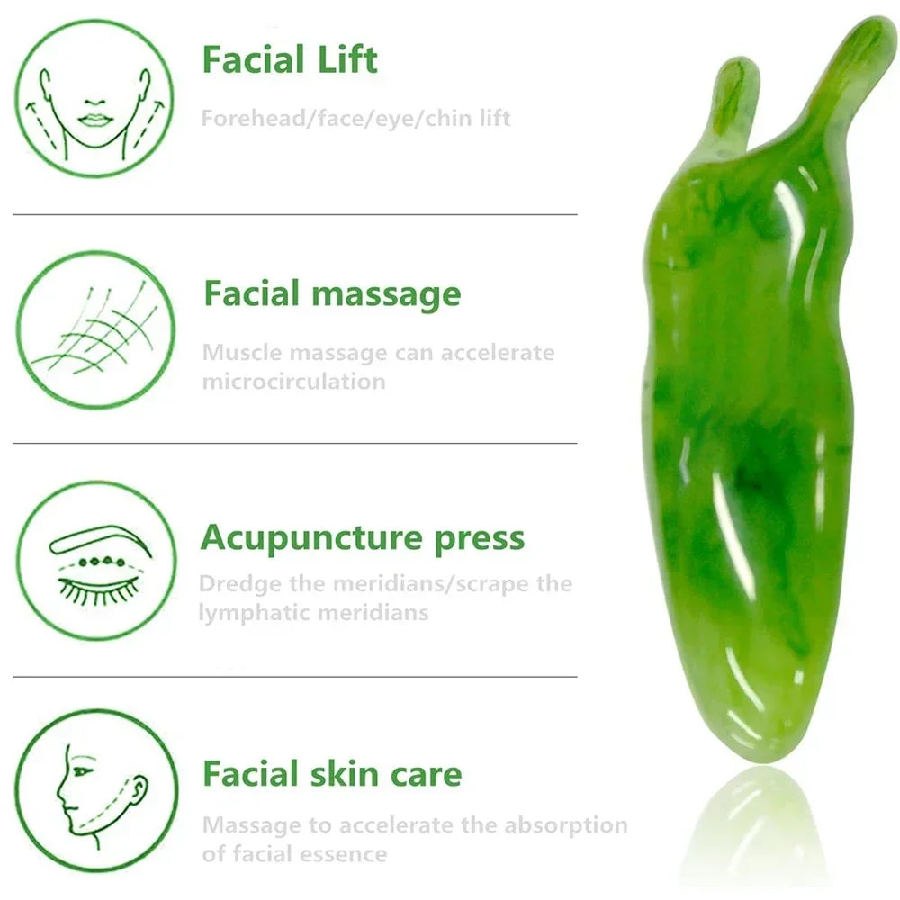 Elauria Beauty™ Gua Sha Visage – Étape Glow du Rituel (Facial Sculpting Stone)