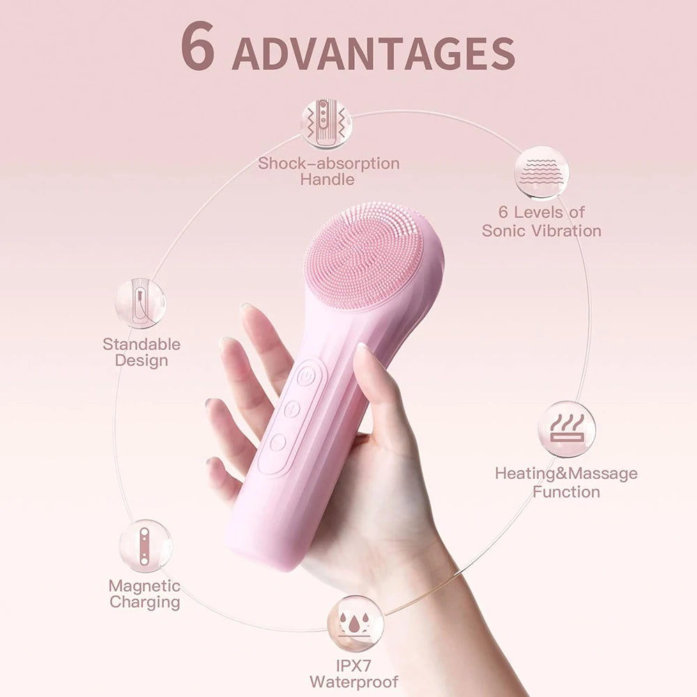 Elauria Beauty™ Étape Cleanse du Rituel Glow – Facial Cleansing Brush Sonique